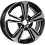 Легковой диск KDW KD1544 6x15 4x100 ET46 54,1 Black_Front_Polished